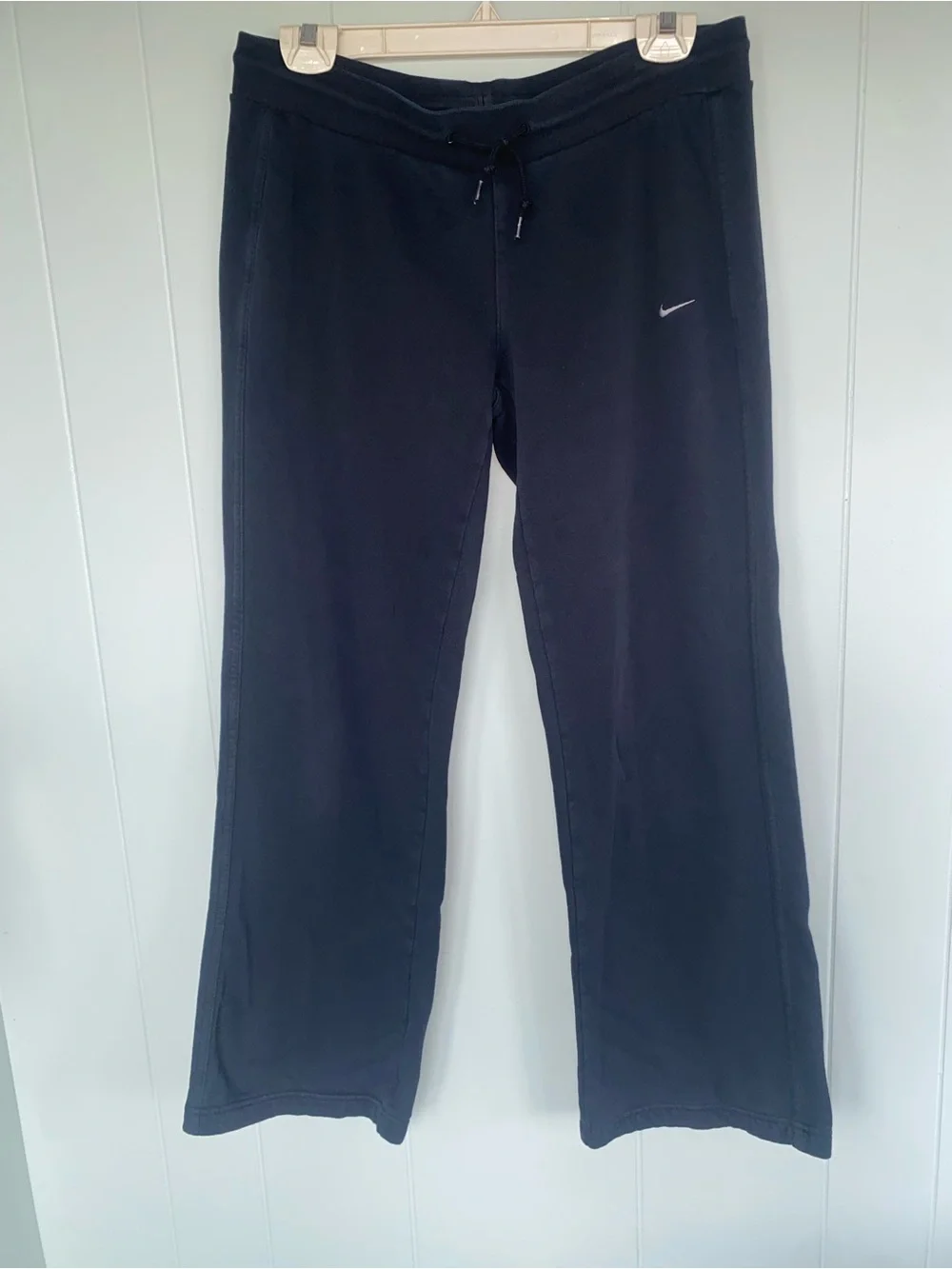 Vintage Nike Black Girls Drawstring Track Pants with Swoosh